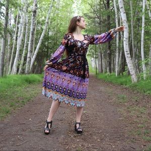 SOLD🔅Vintage Harvey Woods boho dress